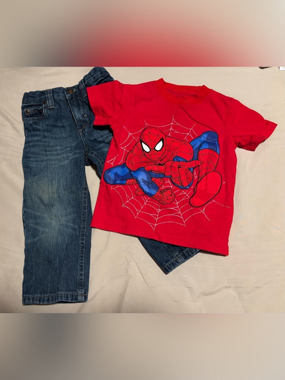 3t Spider-Man Marvel Tee 3t Wonder Kids Relaxed Fit Jeans 100% Authentic Denim